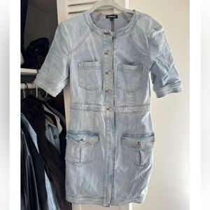 Express Light Blue Denim Top